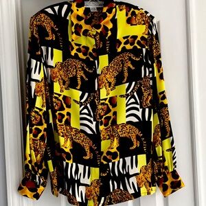 Starington blouse by Charlotte - 100% silk - Size 10 MultiColors